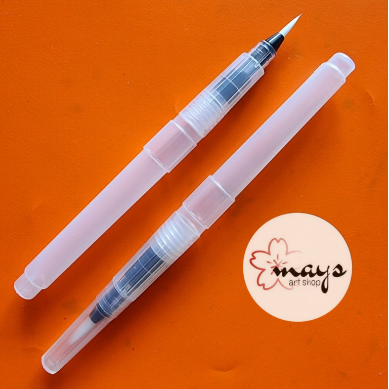 

Waterbrush Pen - Water Brush Pen Kuas Lukis Cat Air Watercolor - Pulpen Watercolour Paper Ink Calligraphy Cat Air Hand Lettering Ujung Lancip V-tec Vtec 110L Xpression