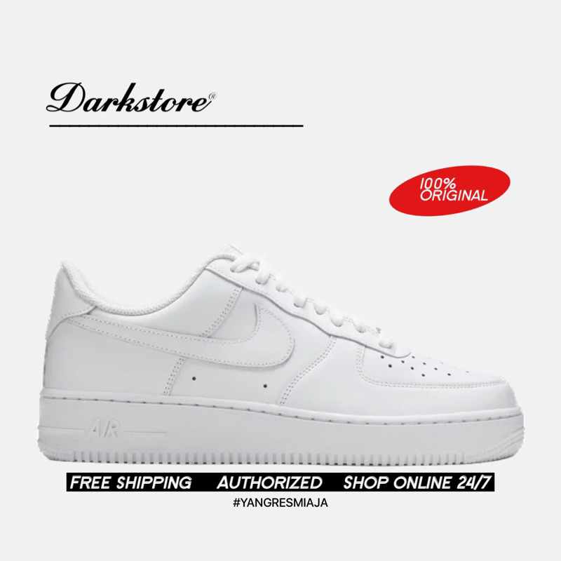 Nike Air Force 1 Triple White Men 100% Original Resmi
