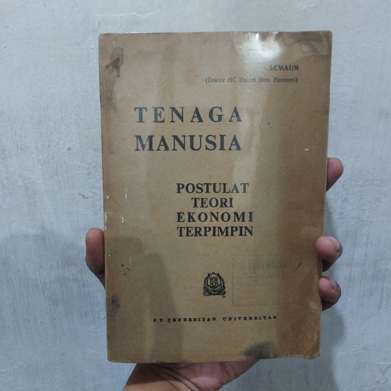 Tenaga Manusia, Postulat Teori Ekonomi Terpimpin (Semaun)
