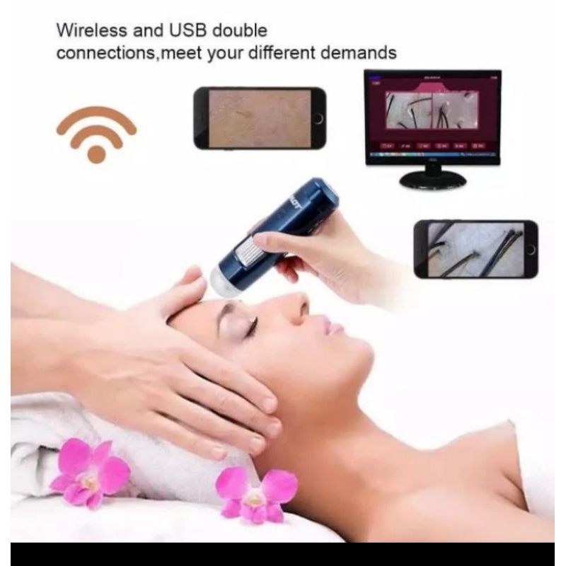 skin analyzer kulit USB koneksi WiFi laptop &HP