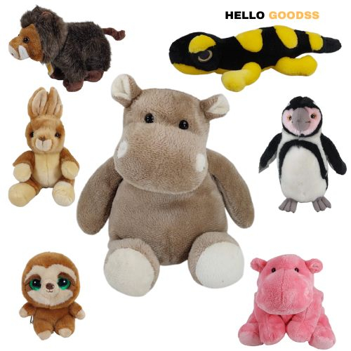 Boneka Binatang  Sloth Hippo Kudanil Kanguru Pig  Babi Hutan Salamander Penguin Cute Soft - Ukuran S