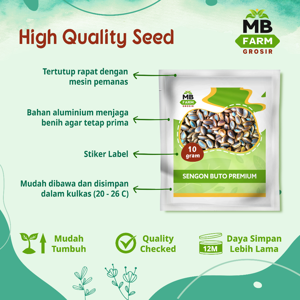 Benih pohon sengon buto 10 gram / bibit tanaman pohon sengon buto super