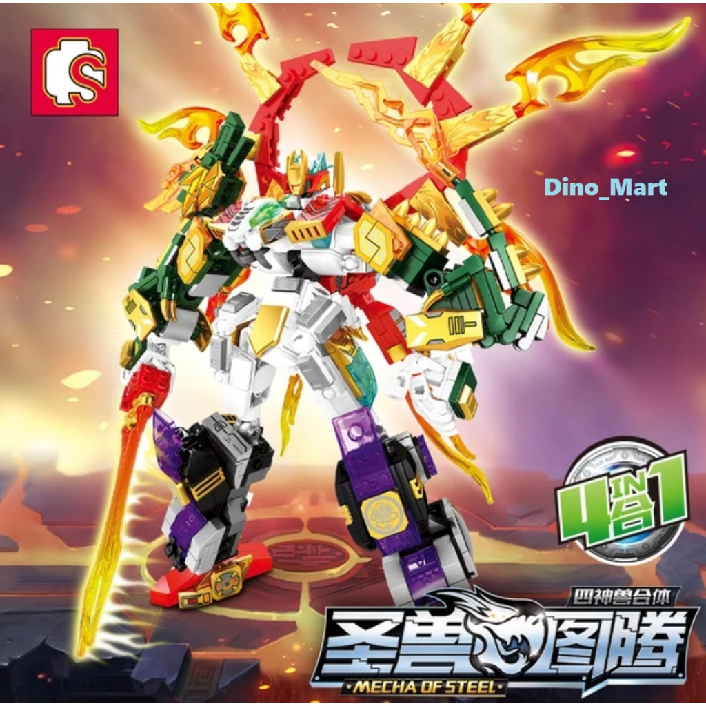 Sembo Block Mecha of Steel 4 in 1 Robot Mythical Beast 103237 - 103240