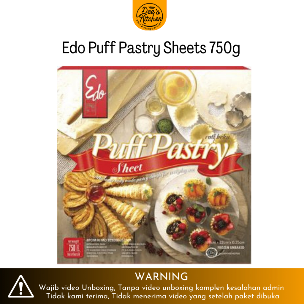 

EDO Puff Pastry Sheet | Kulit Pastry 750gr