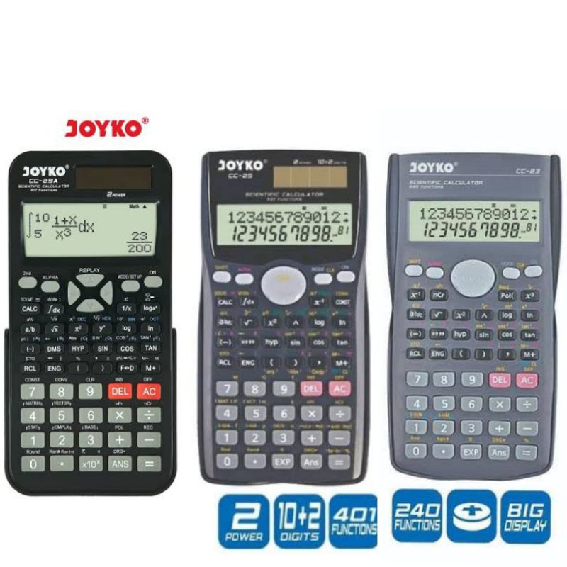 

JOYKO CC23 CC25 CC29A SCIENTIFIC CALCULATOR KALKULATOR ILMIAH UNTUK SEKOLAH KULIAH KANTOR
