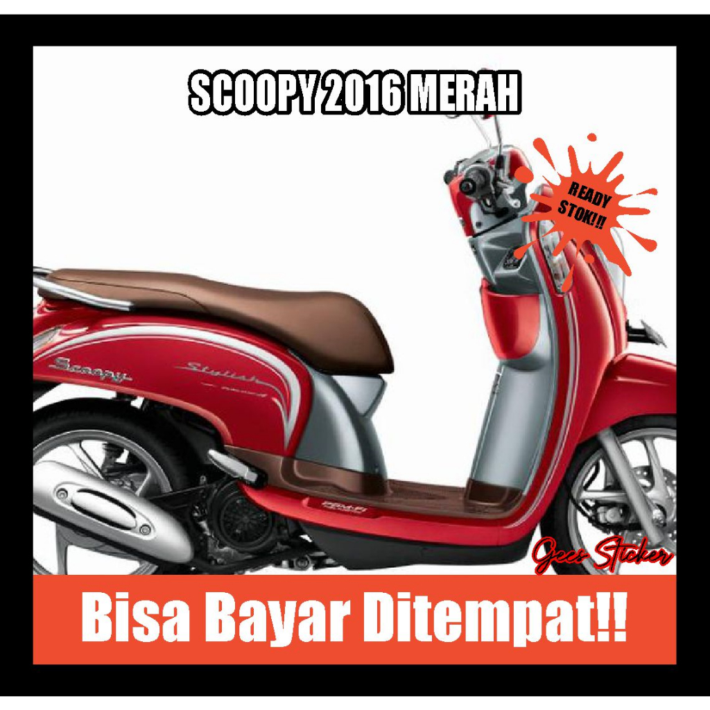striping scoopy 2016 merah