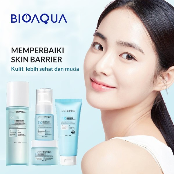 BIOAQUA 7X Ceramide Skincare Paket Repair Barrier Set With Moisturizer Cream/ Hydrating Toner/ Serum