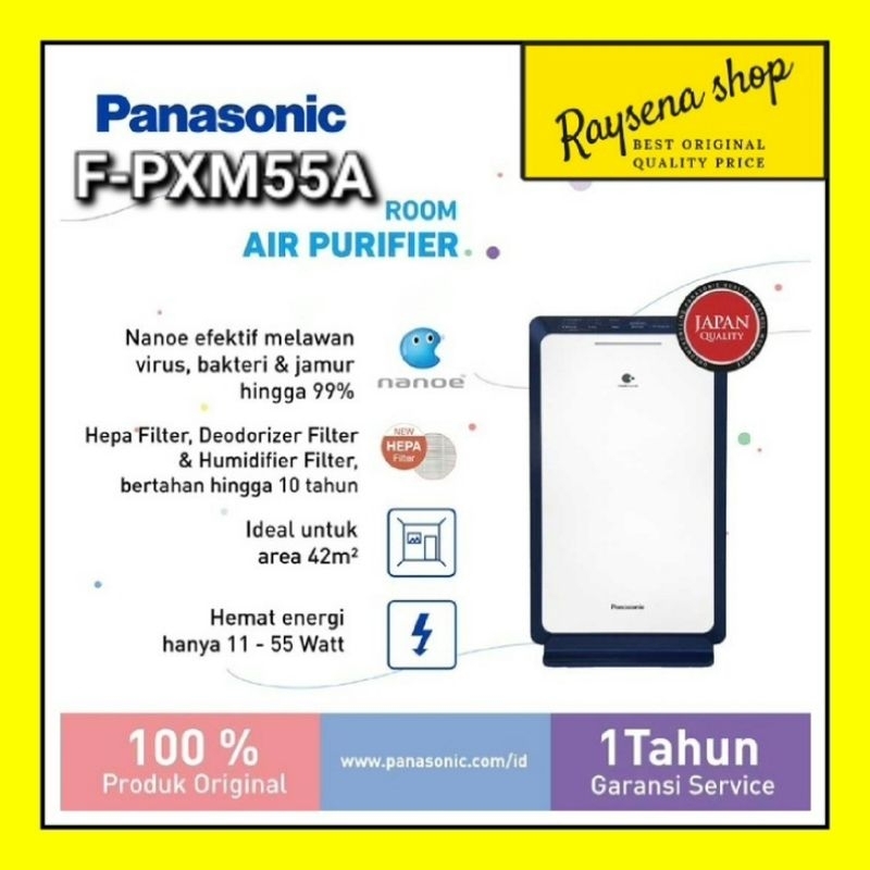 Purifier Udara Panasonic F-PXM55A - Pembersih Udara HEPA Composite & Deodorizing Filter