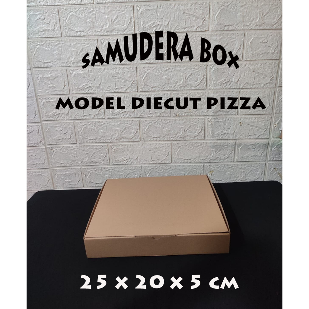 

kardus karton uk 25x20x5 cm model diecut pizza untuk souvenir