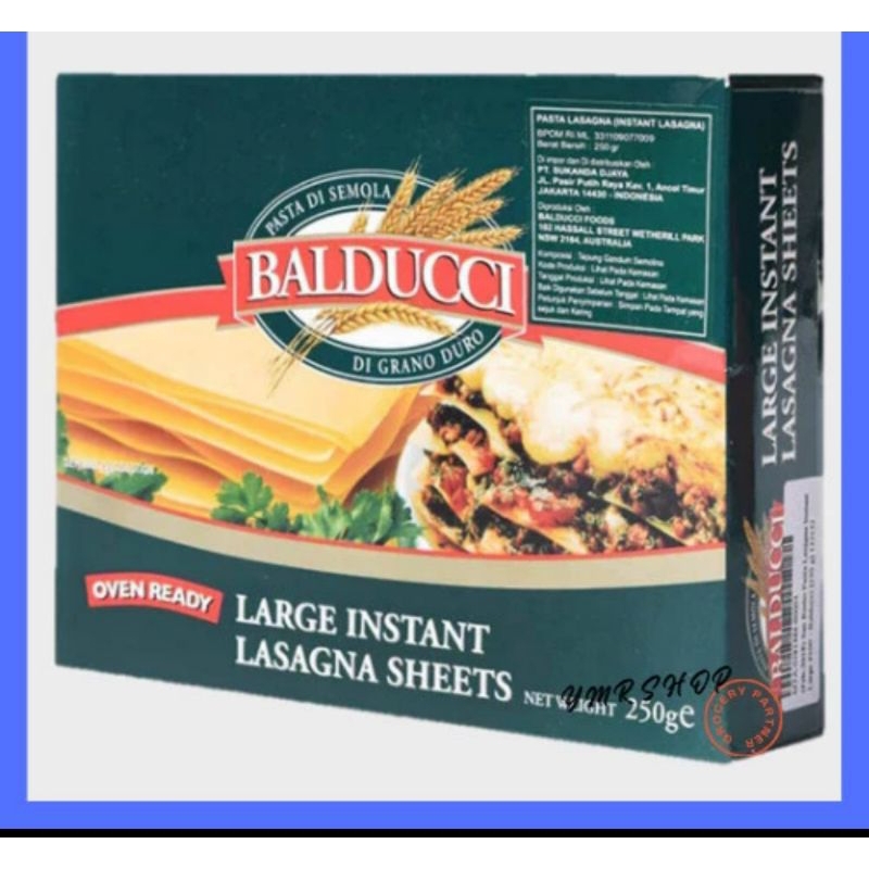 

kulit lasagna Balducci 250 gr/ La fonte Lasagna 230 gr halal