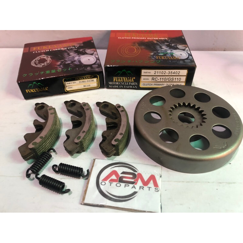 PAKET MANGKOK OTOMATIS KOPLING RC110 RUMAH KAMPAS GANDA + KAMPAS GANDA/KAMPAS OTOMATIS SUZUKI RC 110