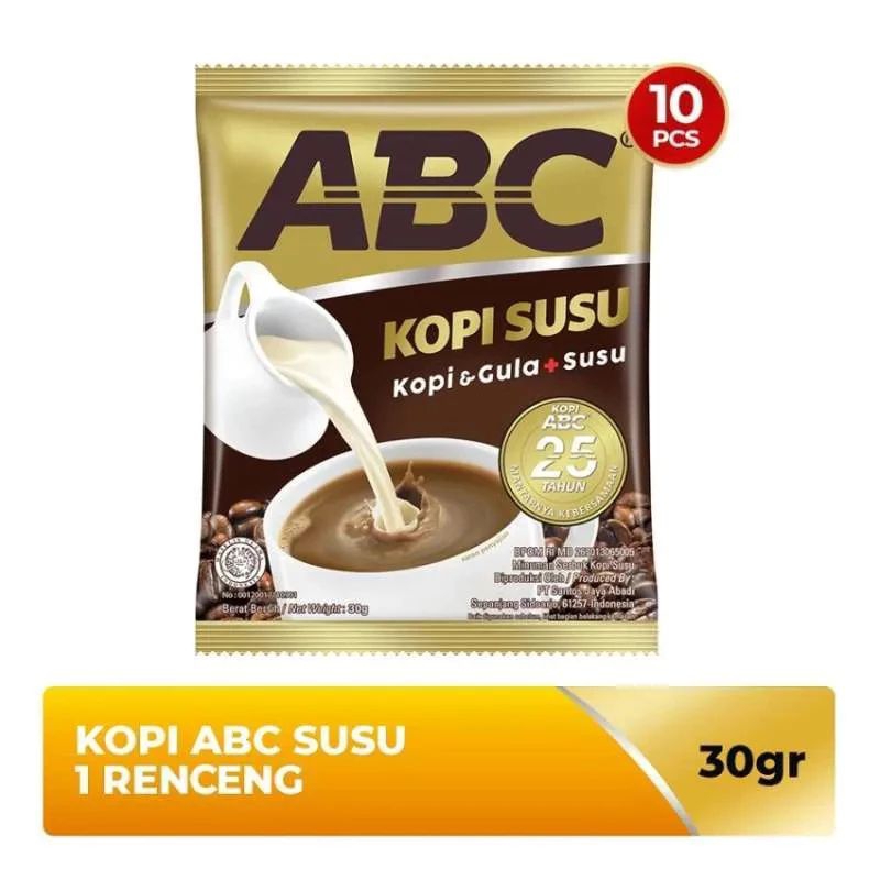 

Kopi ABC Susu Renceng isi 10x30gr