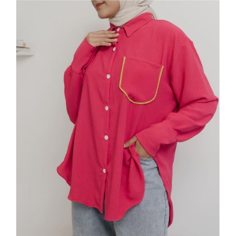 MAUDY BLOUSE - BLOUSE CRINKLE AIRFLOW WANITA