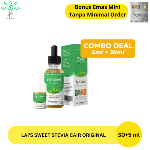 

Lai's Sweet Stevia Cair Original Paket 30ml + 5ml