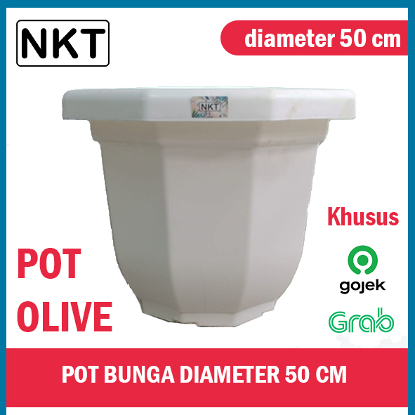 KHUSUS GOJEK - Pot Bunga OLIVE NKT diameter 50 CM | POT JUMBO 50 CM