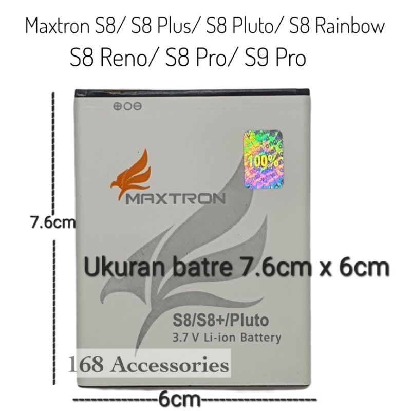 Baterai Batre Maxtron S8 S8 Plus Pluto Rainbow S8+ S8 Reno S9 Pro Batere Hp Maxtron S8 Pro