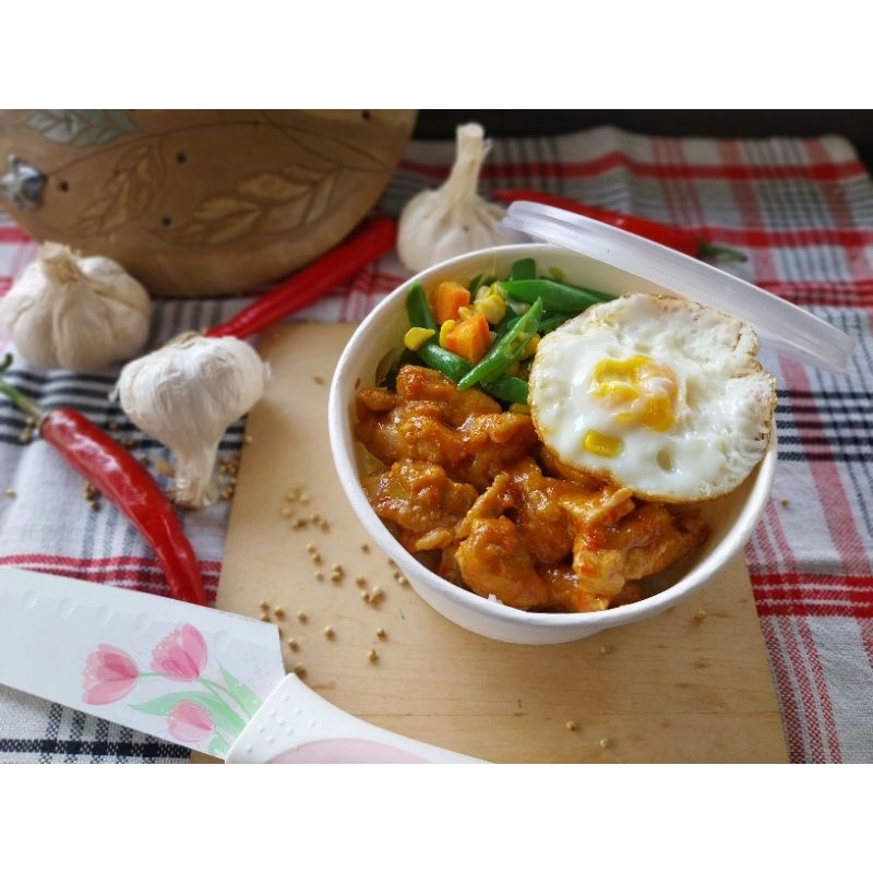 

rice bowl ayam bumbu rujak