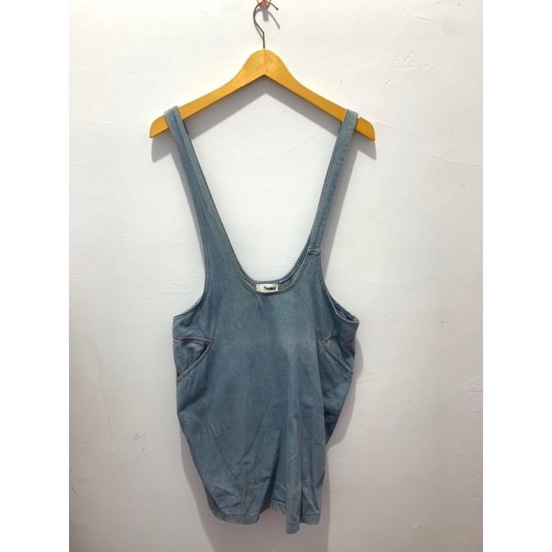 preloved baju kodok dress bahan jeans