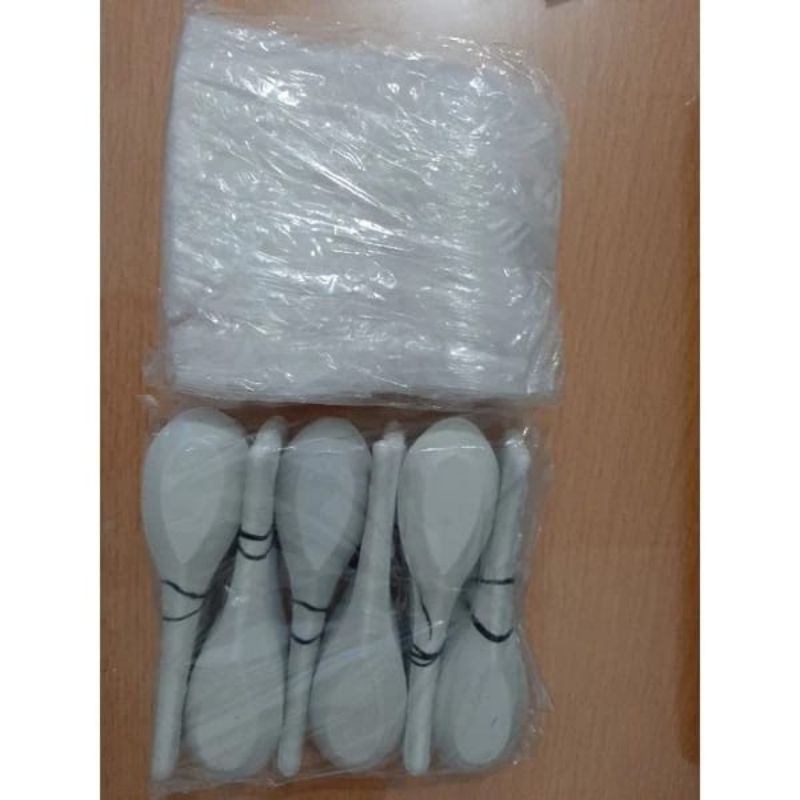 1PACK Sendok Makan Plastik Sendok Bebek Plastik Bening  butek