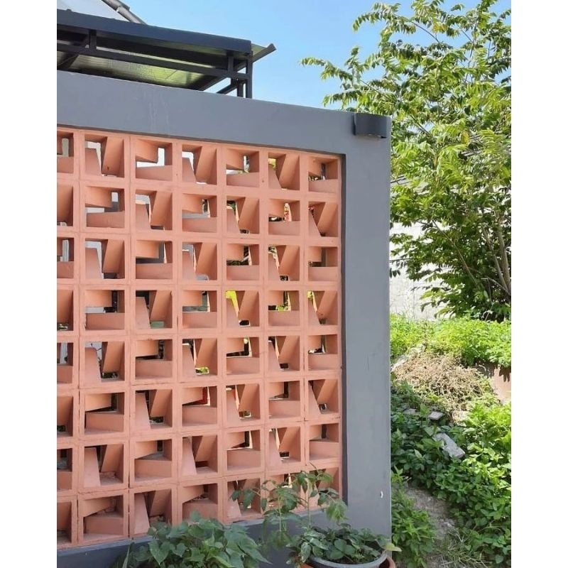 roster beton minimalis, loster beton minimalis, roster merah, roster beton terakota, loster merah, v