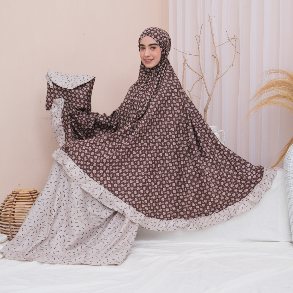 mukenah bali dewasa mukena batik jumbo travelling rayon