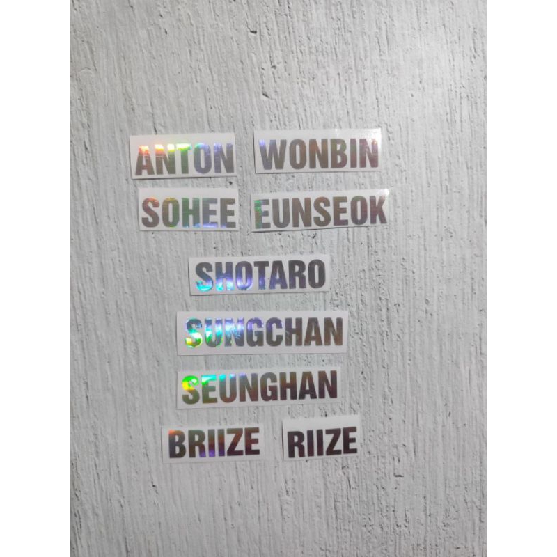 

RIIZE - Sticker Hologram Nama Member