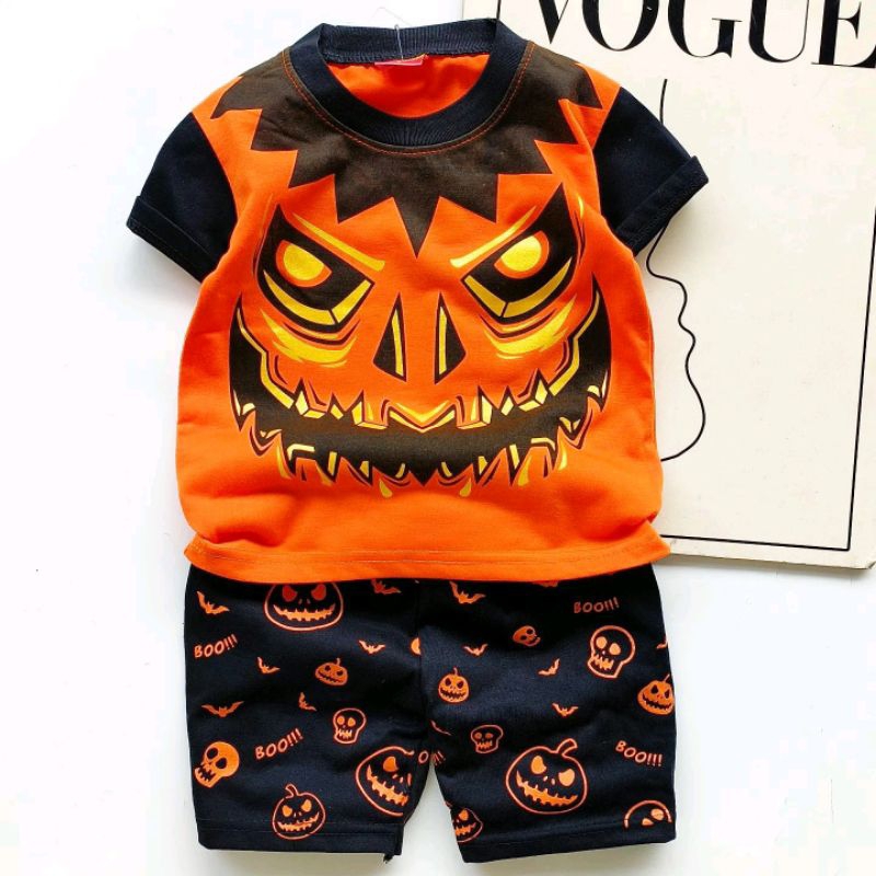 KOSTUM ANAK HALLOWEEN BAJU ANAK COWOK CEWEK PUMKIN HALLOWEEN UNTUK UMUR 1-10 TAHUN