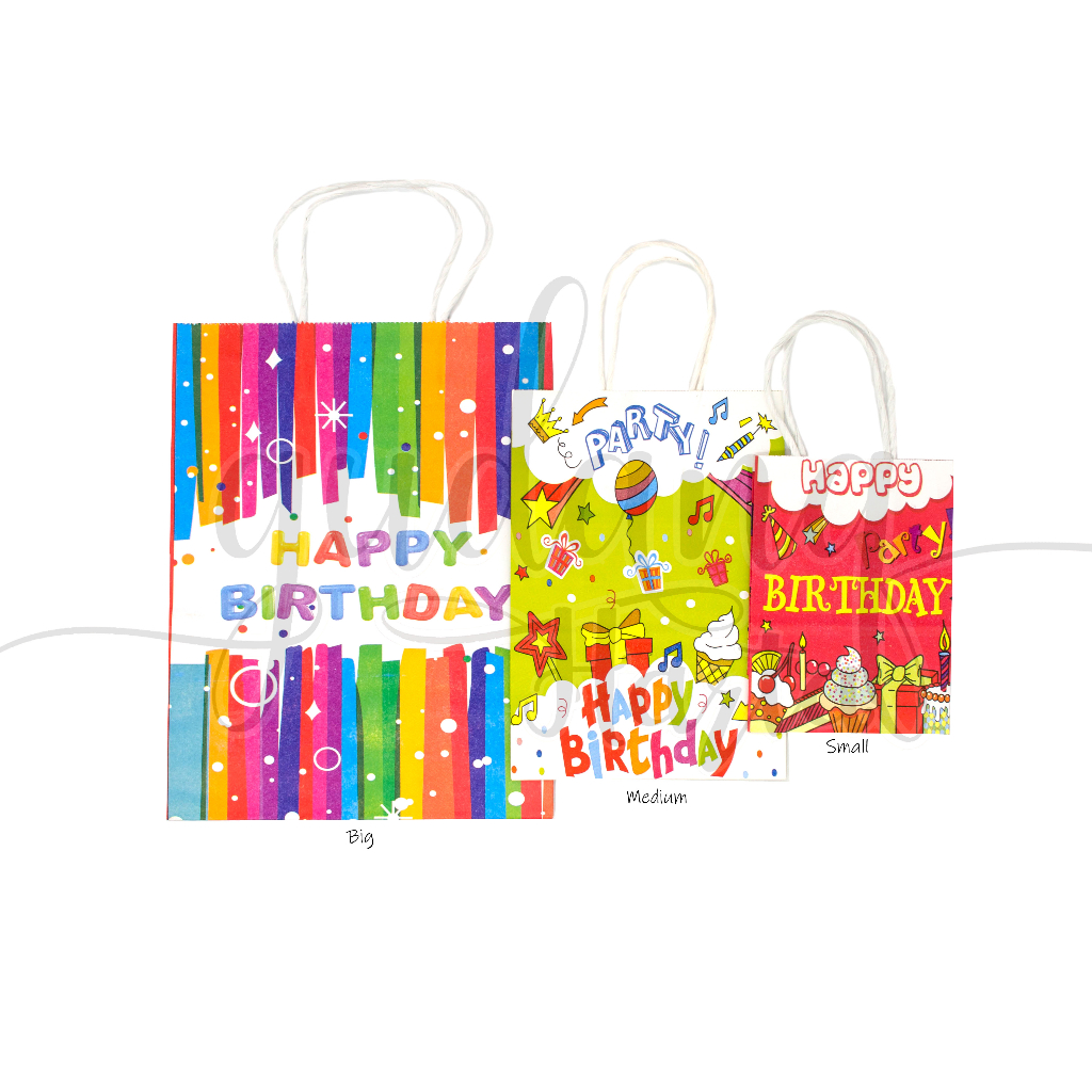 

Paper Bag Happy Birthday Murmer Tas Kado Goodie Bag Ulang Tahun Simple GH 507026