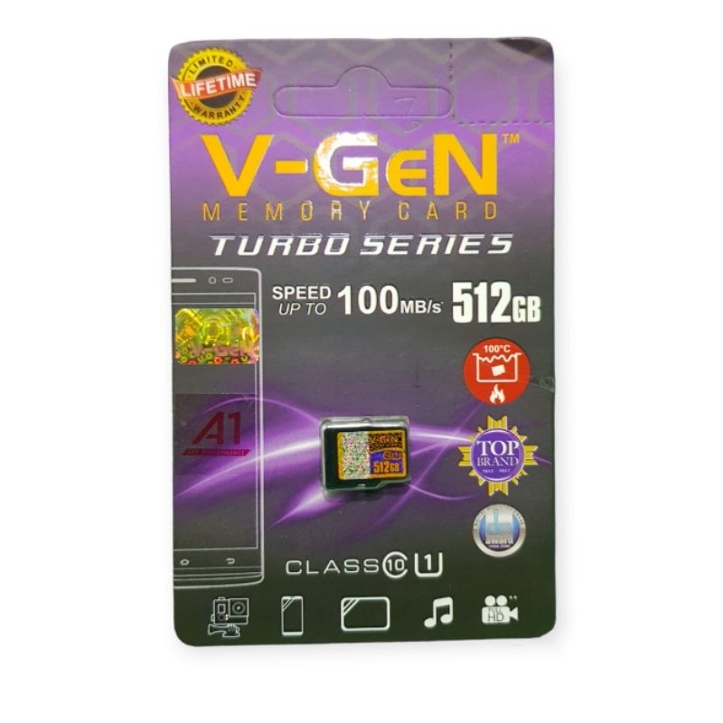 Micro SD 512GB Turbo Class 10 V-GEN / MicroSD 512 GB Class 10 VGEN original