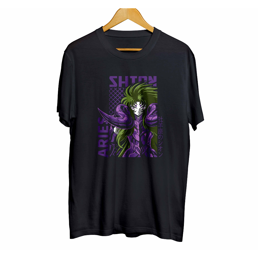 Kaos distro infinite anime ARIES SHION - SAINTSEIYA original desain material combed 30s