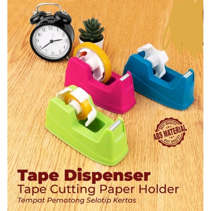

TERMURAH.. !! Tape Dispenser lakban Cutting Paper Holder Pemotong Selotip Perekat Kertas