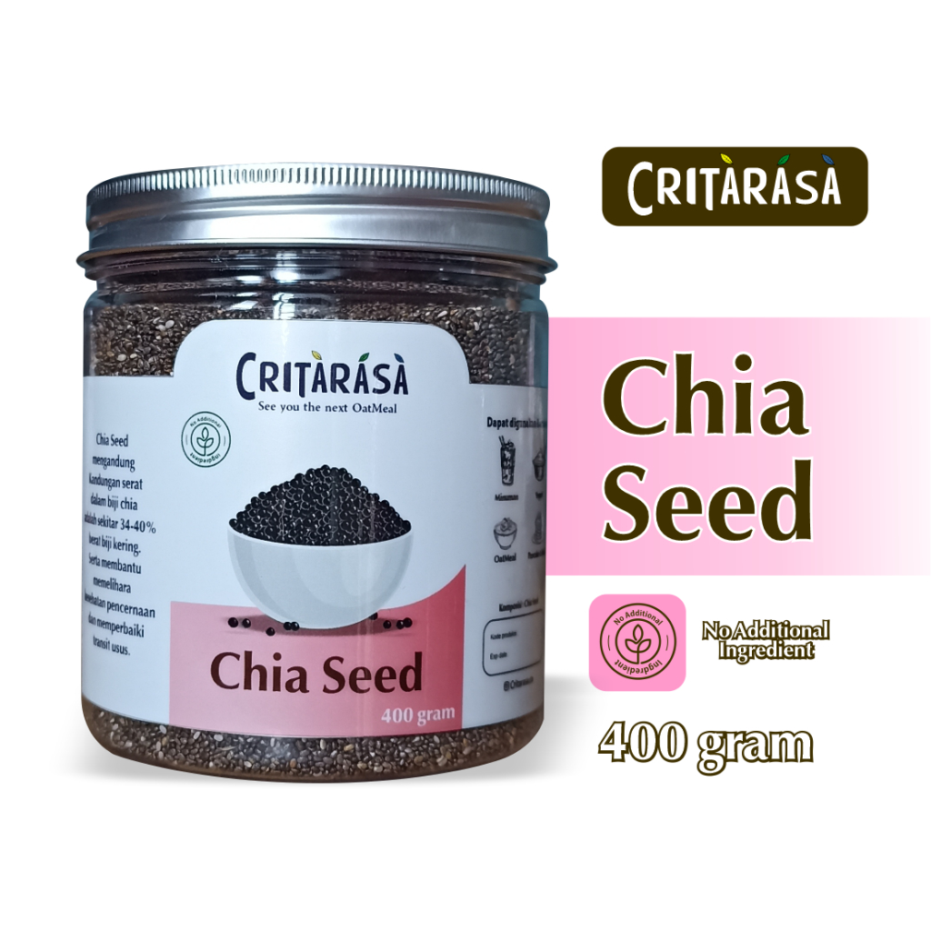 

Critarasa Chia Seed kacang hitam minuman organik Original 400gram