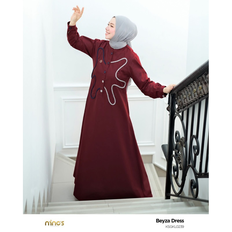 Gamis terbaru dari ninos BEYZA dress 0239 gamis original ninos design