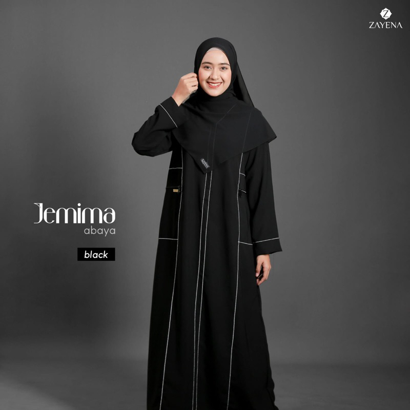 NAISHAJATIM - JEMIMA ABAYA ZAYENA Gamis Polos Syari Terbaru