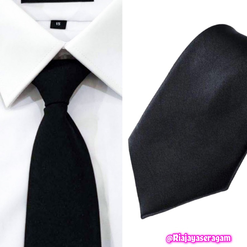 Dasi Hitam Polos Untuk Magang Ospek Bahan Katun Tissue