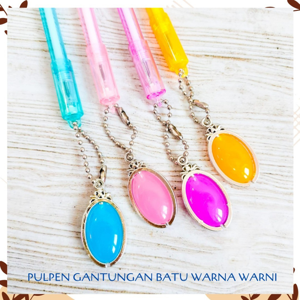 

PULPEN BATU WARNA WARNI BATU CINCIN LUCU PEN GANTUNGAN BOLPEN ALAT TULIS KANTOR COD TERMURAH