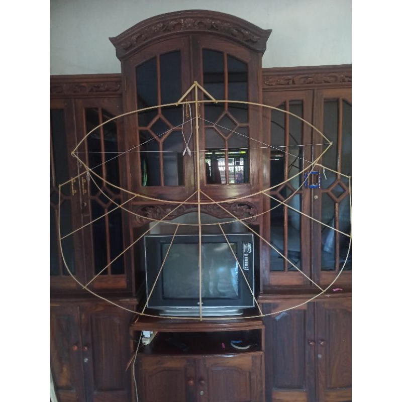Rangka layangan Pegon model semok sayap 80cm 100cm & 150cm (merakit sendiri)