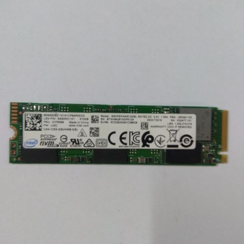 ssd nvme 512gb intel samsung micron union memory wd murah