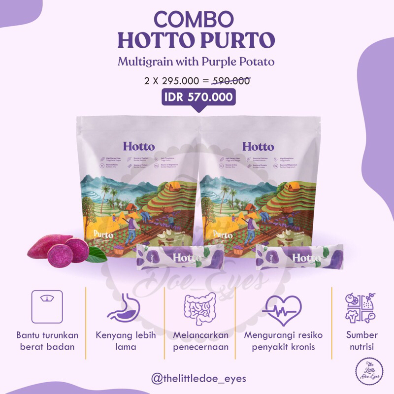 

Combo Hotto Purto Multigrain 2x 480gr