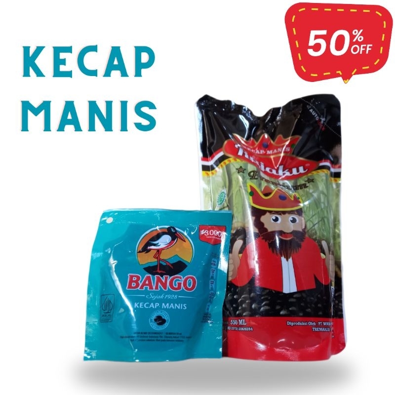 

Paket Kecap Manis Bango 550 ML dan 60 ML Kemasan Pouch