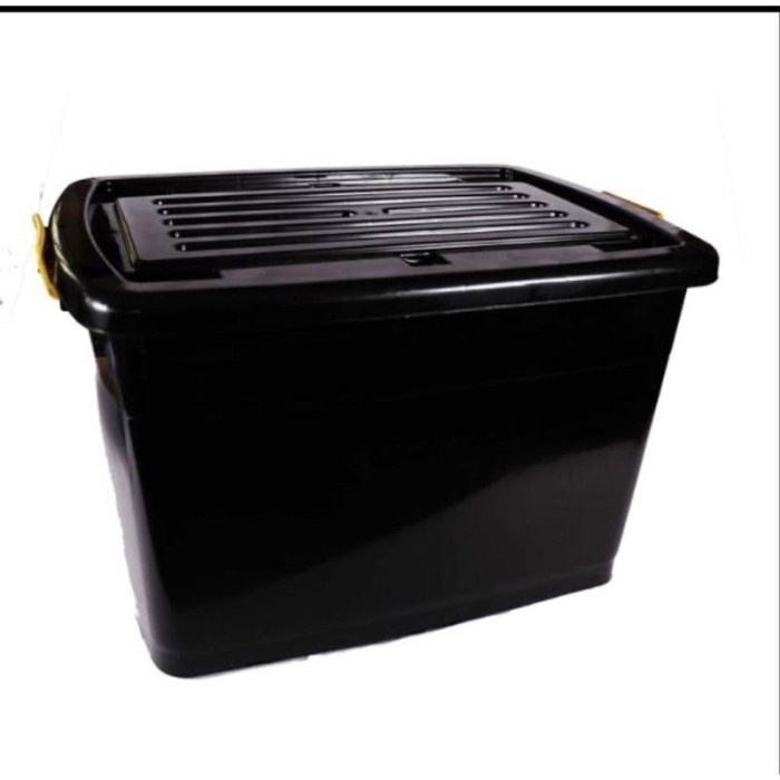 Nobu Container Box 55 Liter Warna Hitam | Tempat Penyimpanan Multifungsi | Kontainer Box Plastik