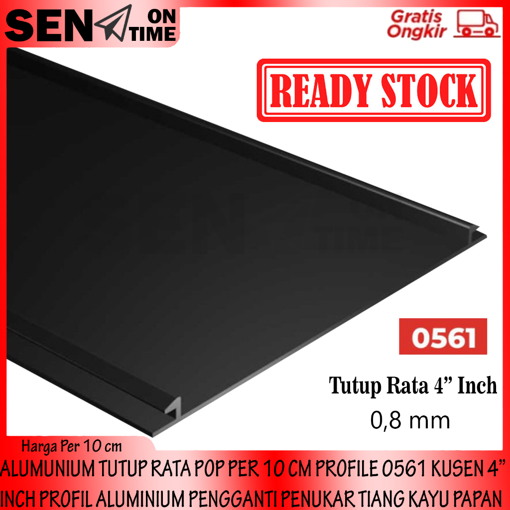 ALUMINIUM TUTUP RATA POP KUSEN 4” INCH PER 10 CM ALUMUNIUM PROFILE 0561 PROFIL PENGGANTI PENUKAR TIA