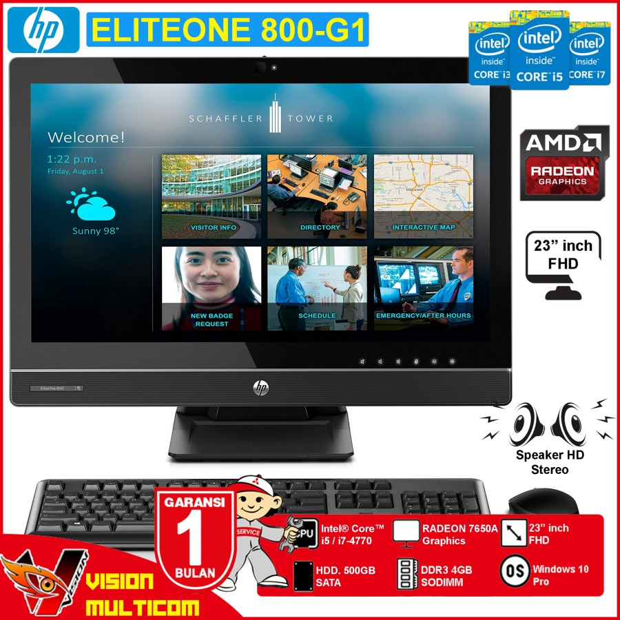 PC AIO HP ELITEONE 800 Core i5 / i7-4770 RADEON | 4GB/500GB | 23" FHD