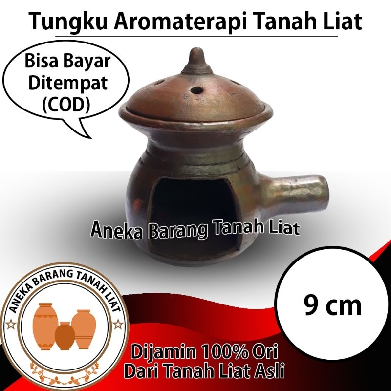 Tungku Ratus Bakar/Tempat Aromaterapi/Anglo Menyan Gagang Tanah Liat