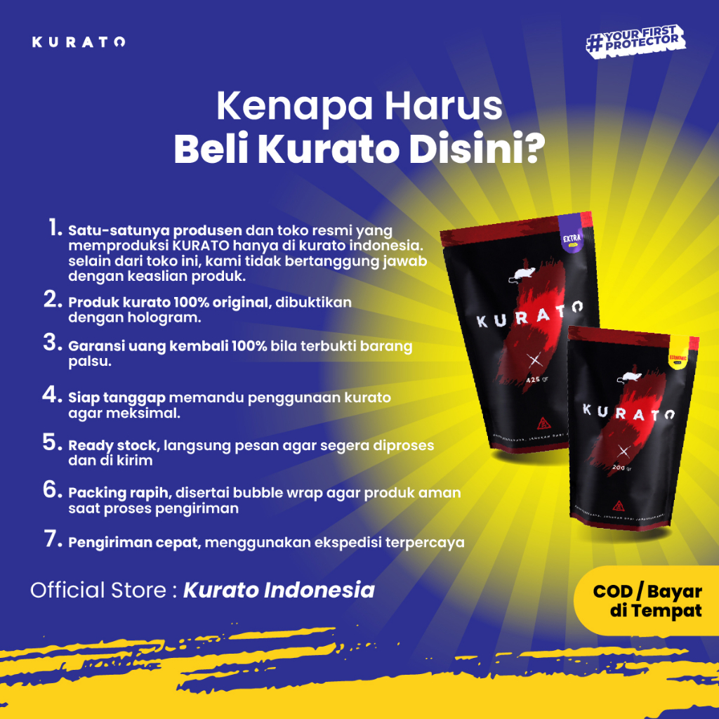 KURATO Original Racun Tikus Paling Ampuh Mati di Tempat Terang ASLI Hologram khusus KURATO INDONESIA