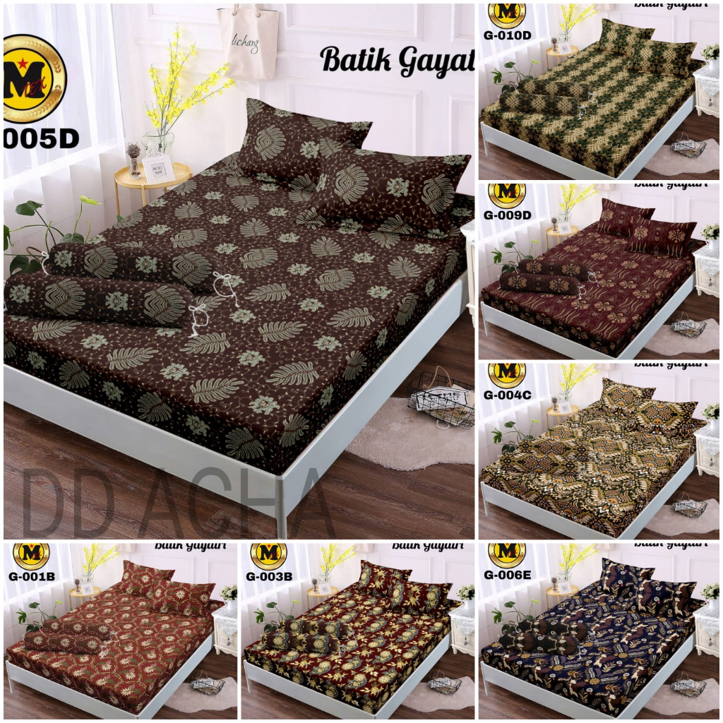 sprei batik uk 180x200 160x200 free sarban dan sargul bahan katun halus/ sprei no1 sprei no2