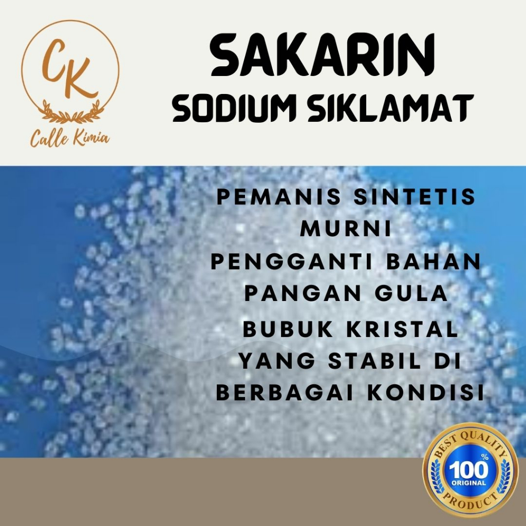 

Sodium siklamat 100gr sakarin/saccharine Food Grade Termurah