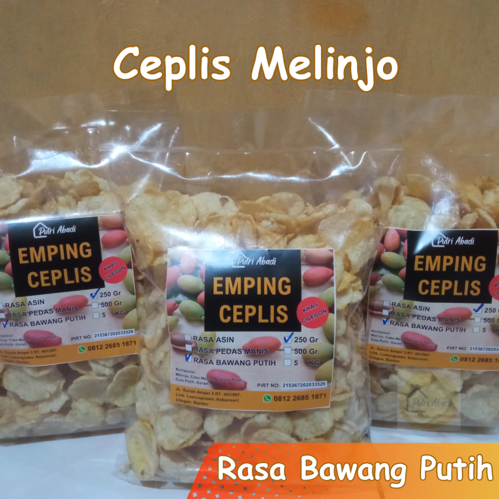 

Emping Melinjo Rasa Bawang Putih 250 Gram Asli Banten