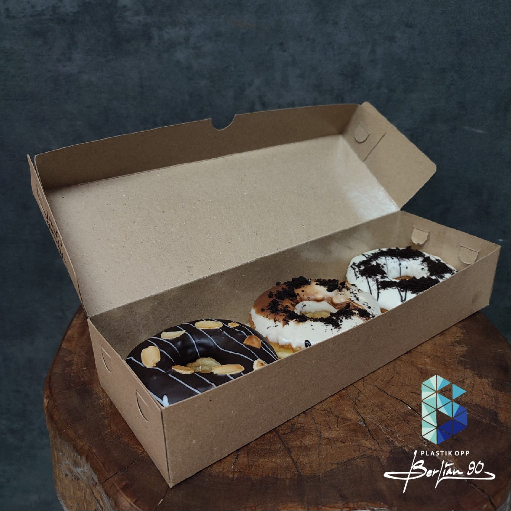 

iDk90 Dus Box Kotak Donat Isi 6 Motif Isi 50 Pcs Model terbaru Bahan Kraft Tebal Termurah / Kotak