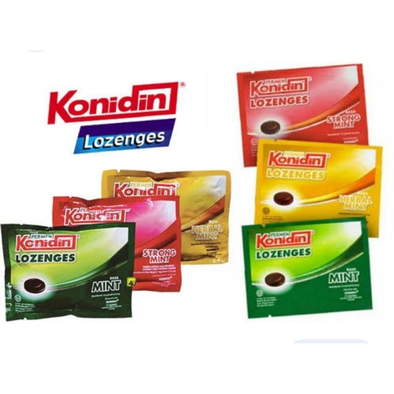 

Konidin Permen melegakan tenggorokan Lozenges mint strong mint herbal mint